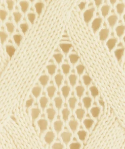 Online Rodier Pull ajouré en coton et laine blanc ivoire