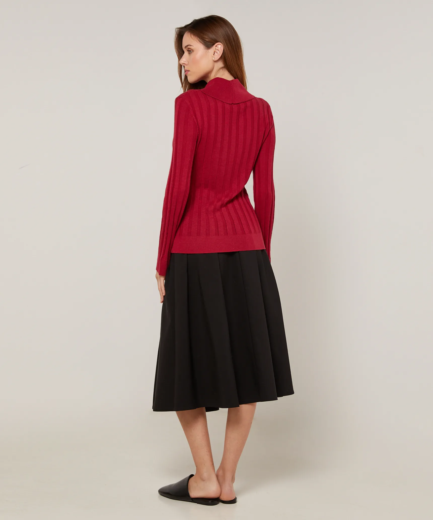 Online Rodier Pull chaussette col polo rouge grenat