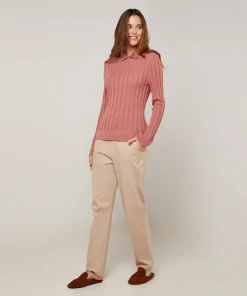 Best Rodier Pull chaussette col polo bois de rose