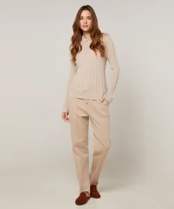 Sale Rodier Pull chaussette col polo beige