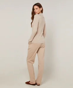 Sale Rodier Pull chaussette col polo beige