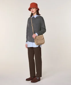 Discount Rodier Pull col bateau en laine mérinos gris foncé