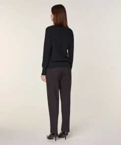 Sale Rodier Pull col bateau en laine mérinos noir