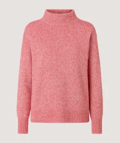 Hot Rodier Pull col cheminé chiné rose