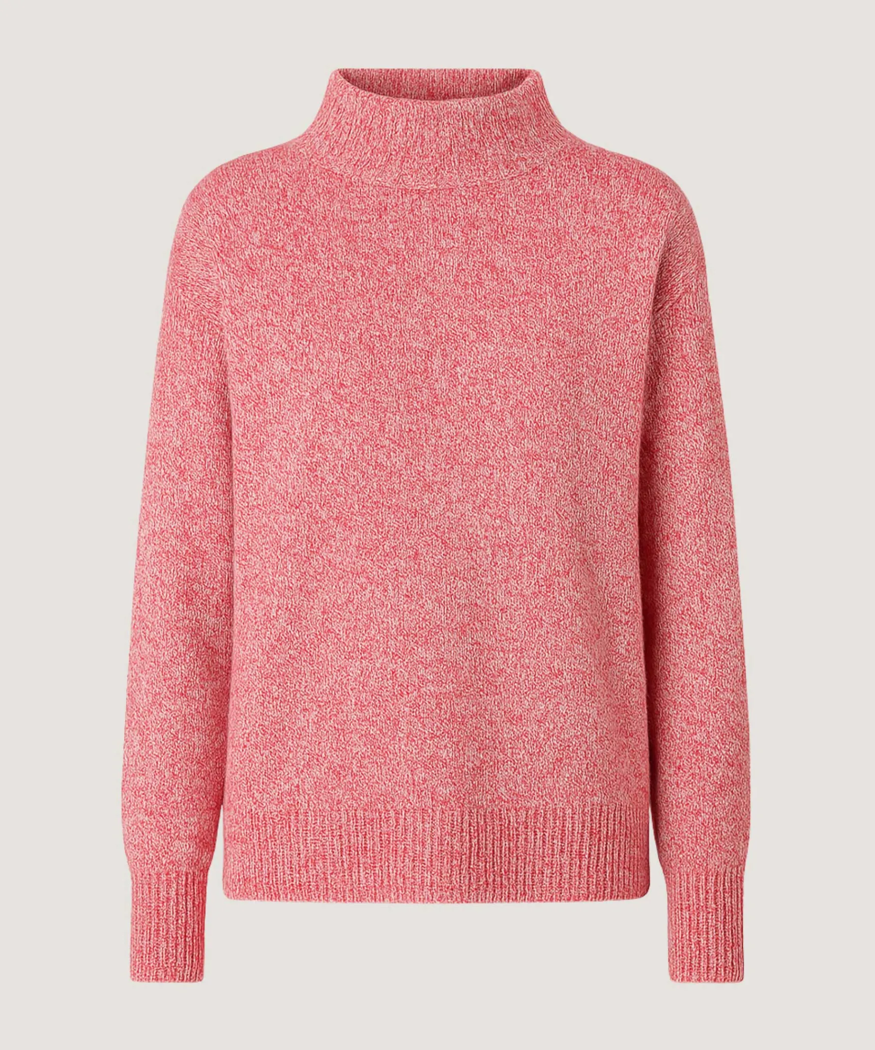 Hot Rodier Pull col cheminé chiné rose