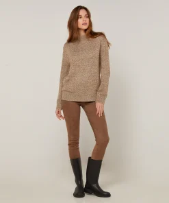 Sale Rodier Pull col cheminé chiné marron