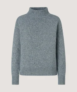Sale Rodier Pull col cheminé chiné bleu