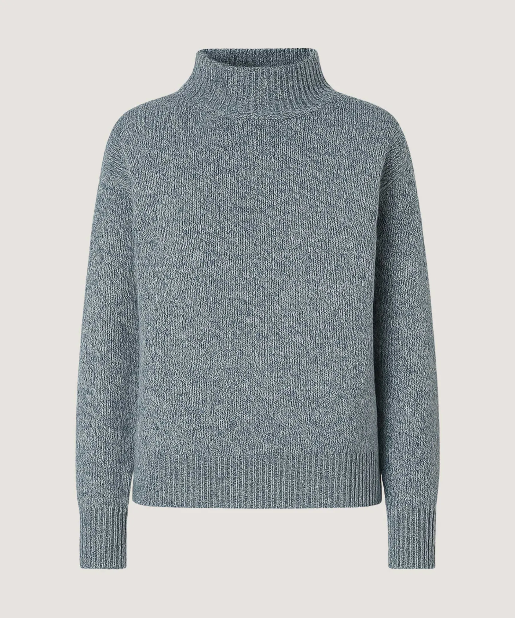 Sale Rodier Pull col cheminé chiné bleu