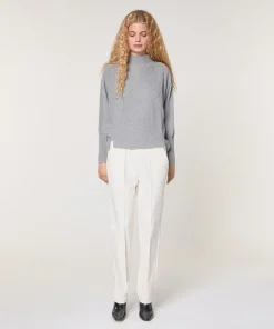 Online Rodier Pull col montant en laine et cachemire gris