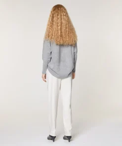 Online Rodier Pull col montant en laine et cachemire gris
