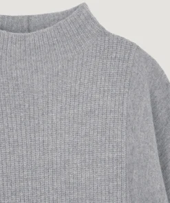 Online Rodier Pull col montant en laine et cachemire gris
