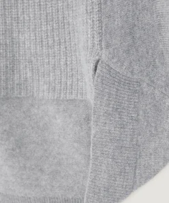 Online Rodier Pull col montant en laine et cachemire gris