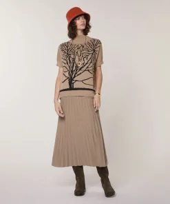 Best Rodier Pull col montant jacquard marron moka