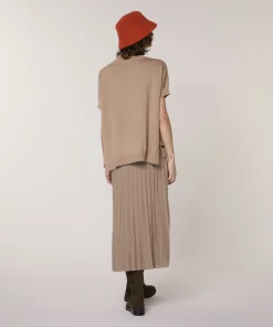 Best Rodier Pull col montant jacquard marron moka