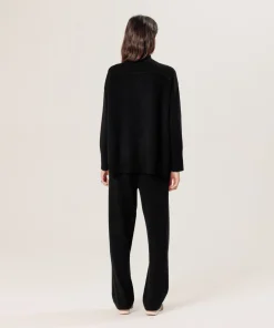 Outlet Rodier Pull col montant oversize en cachemire noir