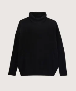 Clearance Rodier Pull col montant oversize en cachemire 4 fils noir