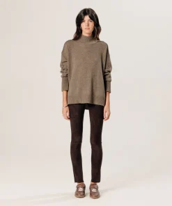 Discount Rodier Pull col montant oversize en cachemire beige