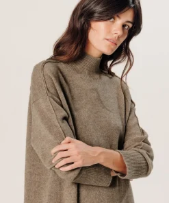 Discount Rodier Pull col montant oversize en cachemire beige