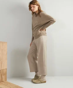 Sale Rodier Pull col montant oversize en cachemire 4 fils taupe