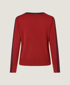 Sale Rodier Pull col rond bicolore bleu denim