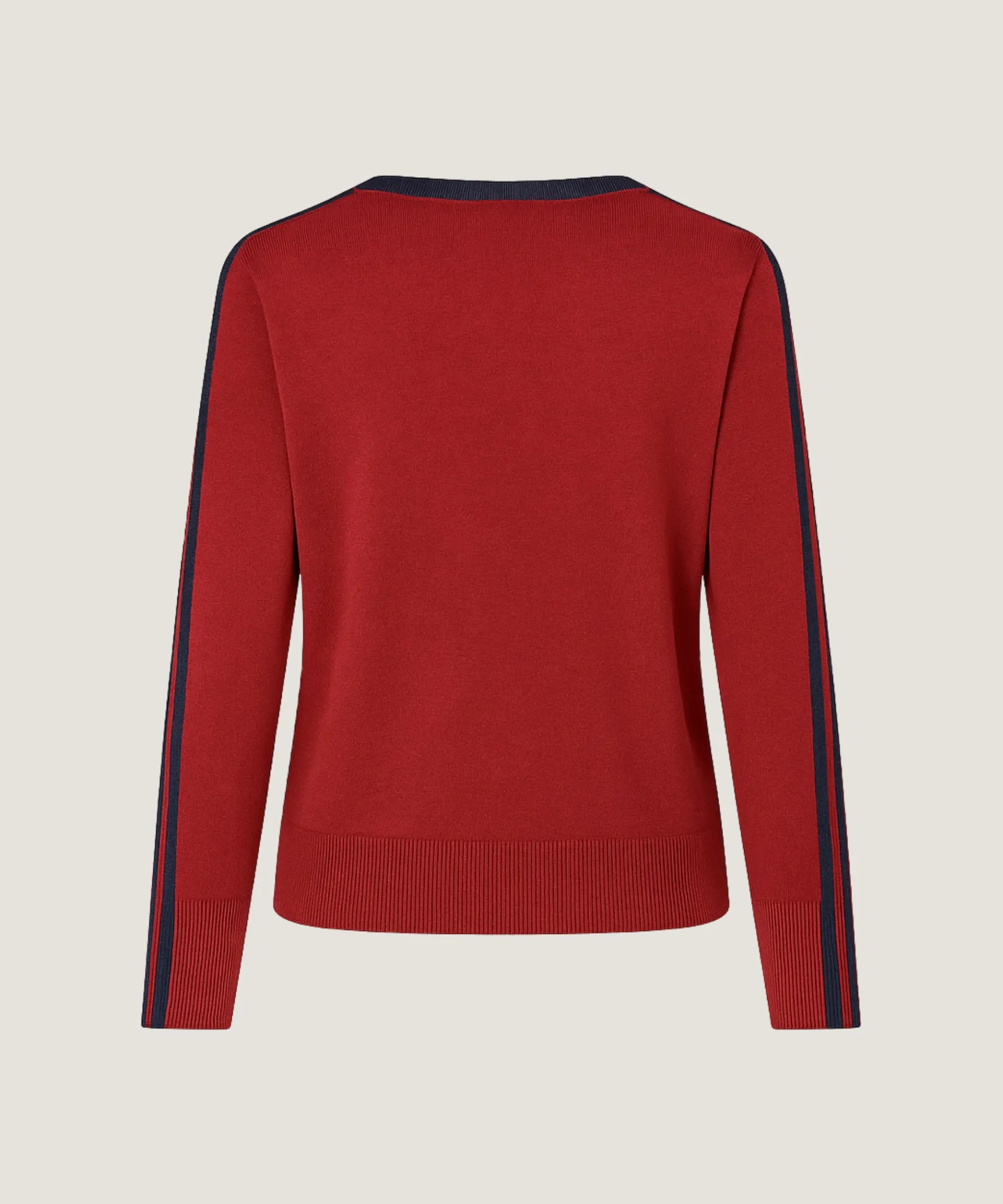 Sale Rodier Pull col rond bicolore bleu denim