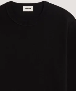 Clearance Rodier Pull col rond dentelle en laine noir