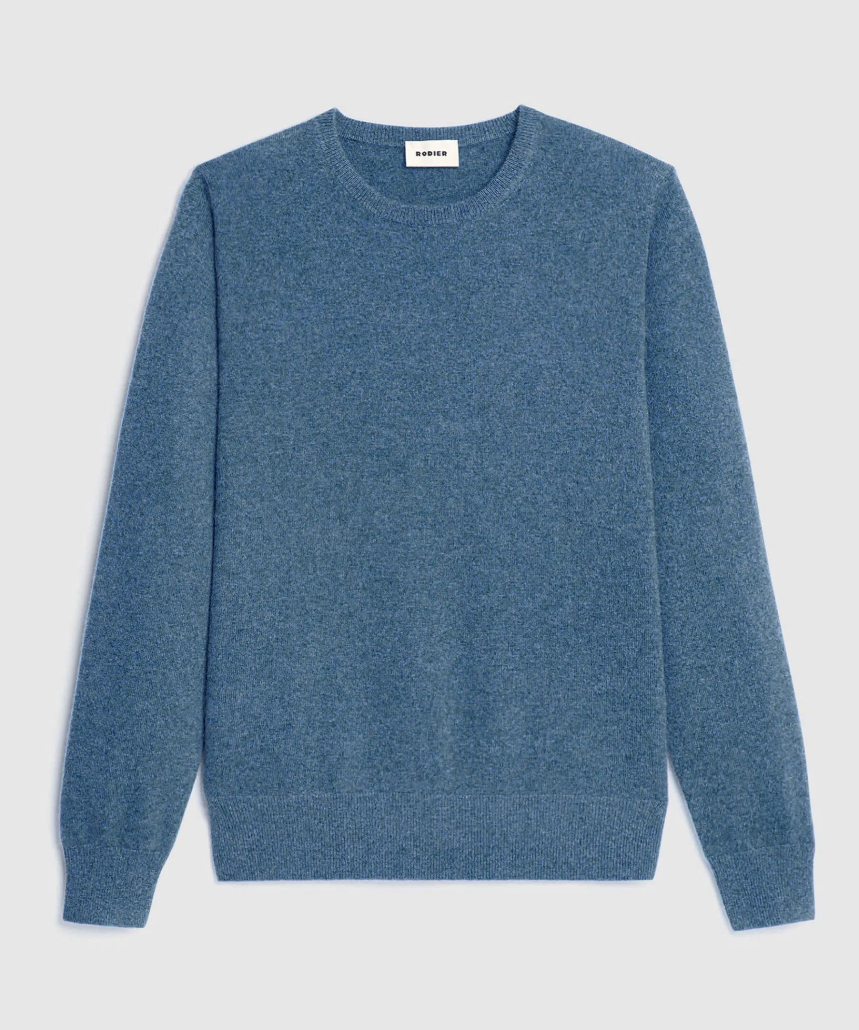 Discount Rodier Pull col rond en cachemire bleu