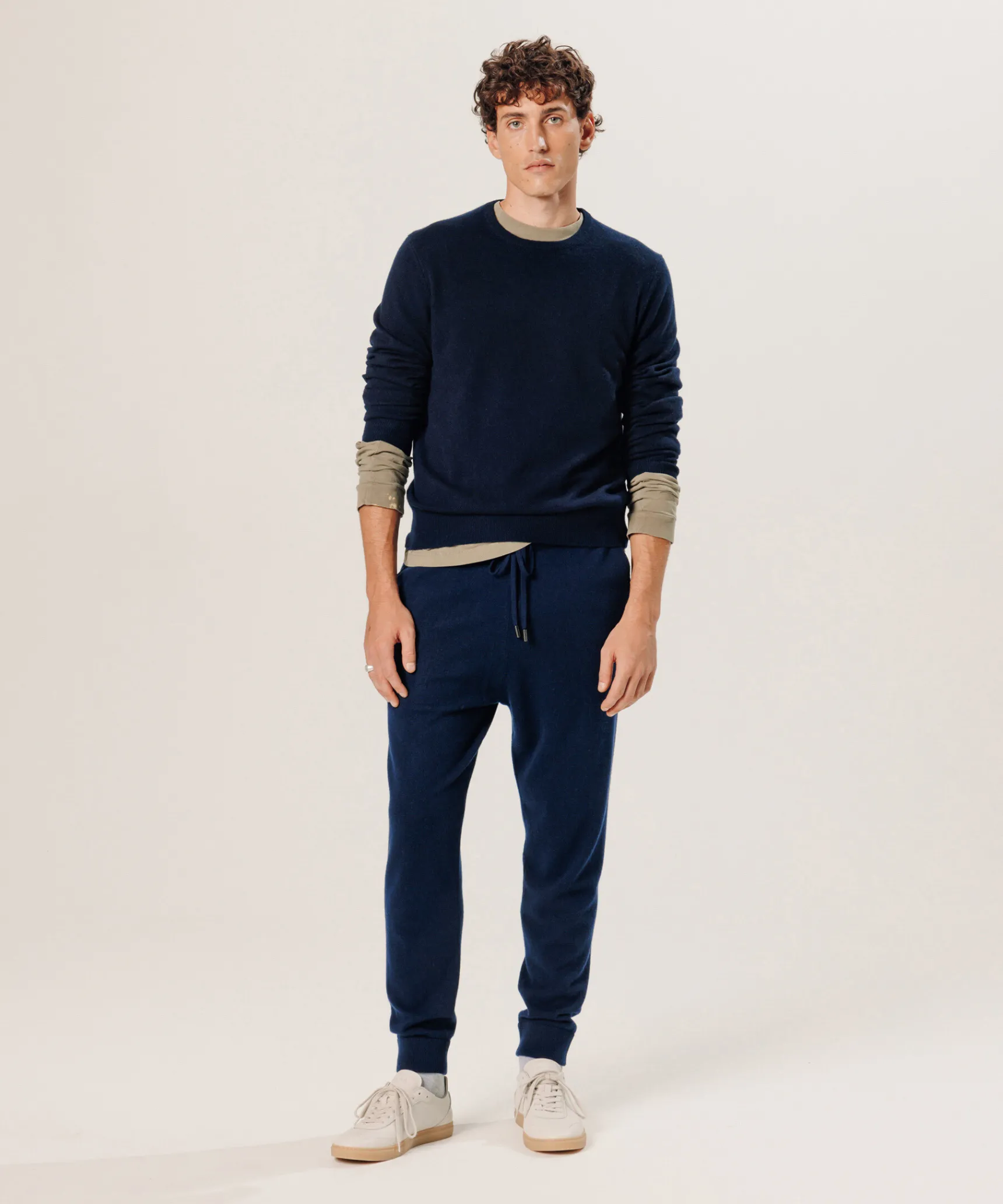 Discount Rodier Pull col rond en cachemire bleu nuit