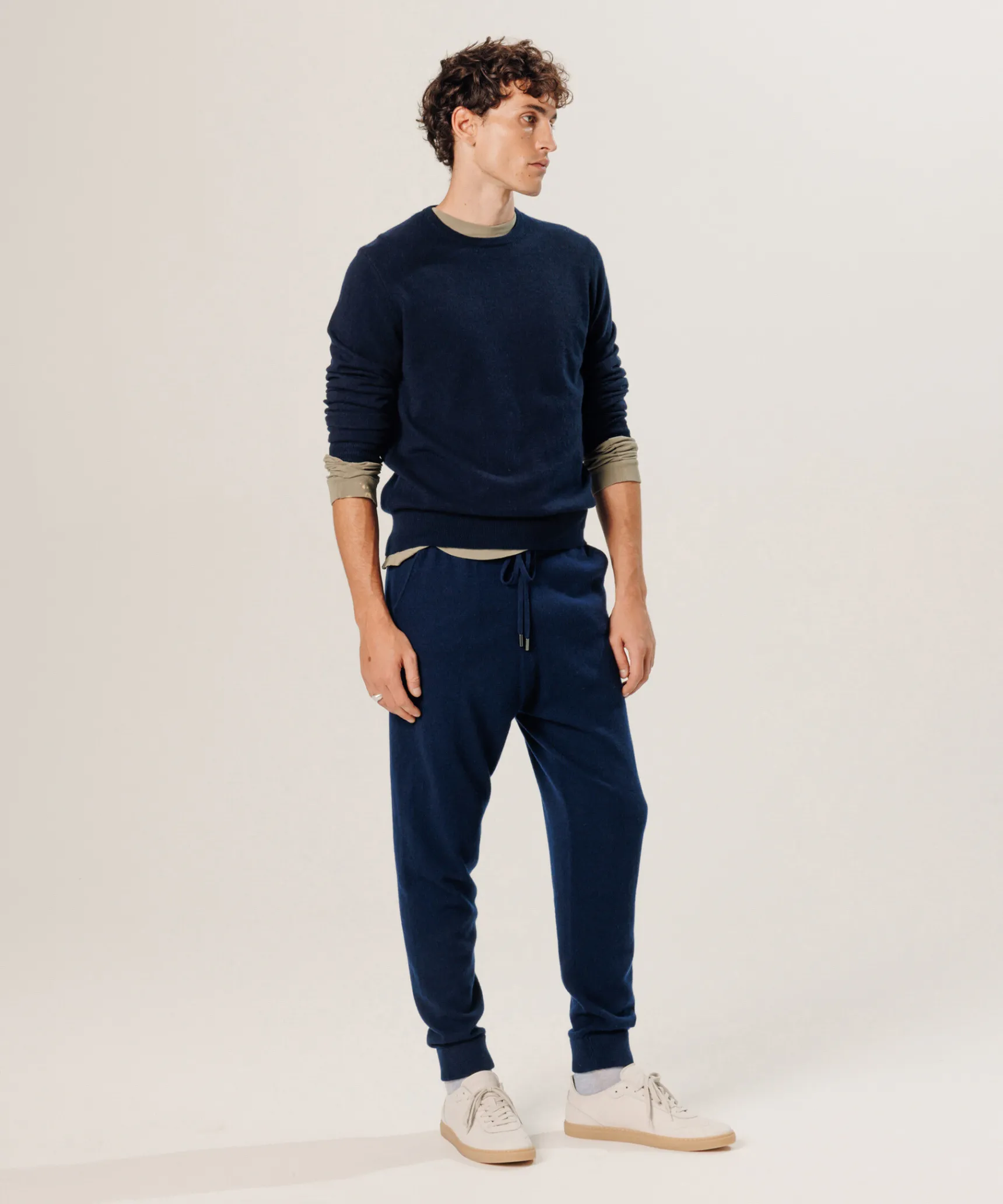 Discount Rodier Pull col rond en cachemire bleu nuit