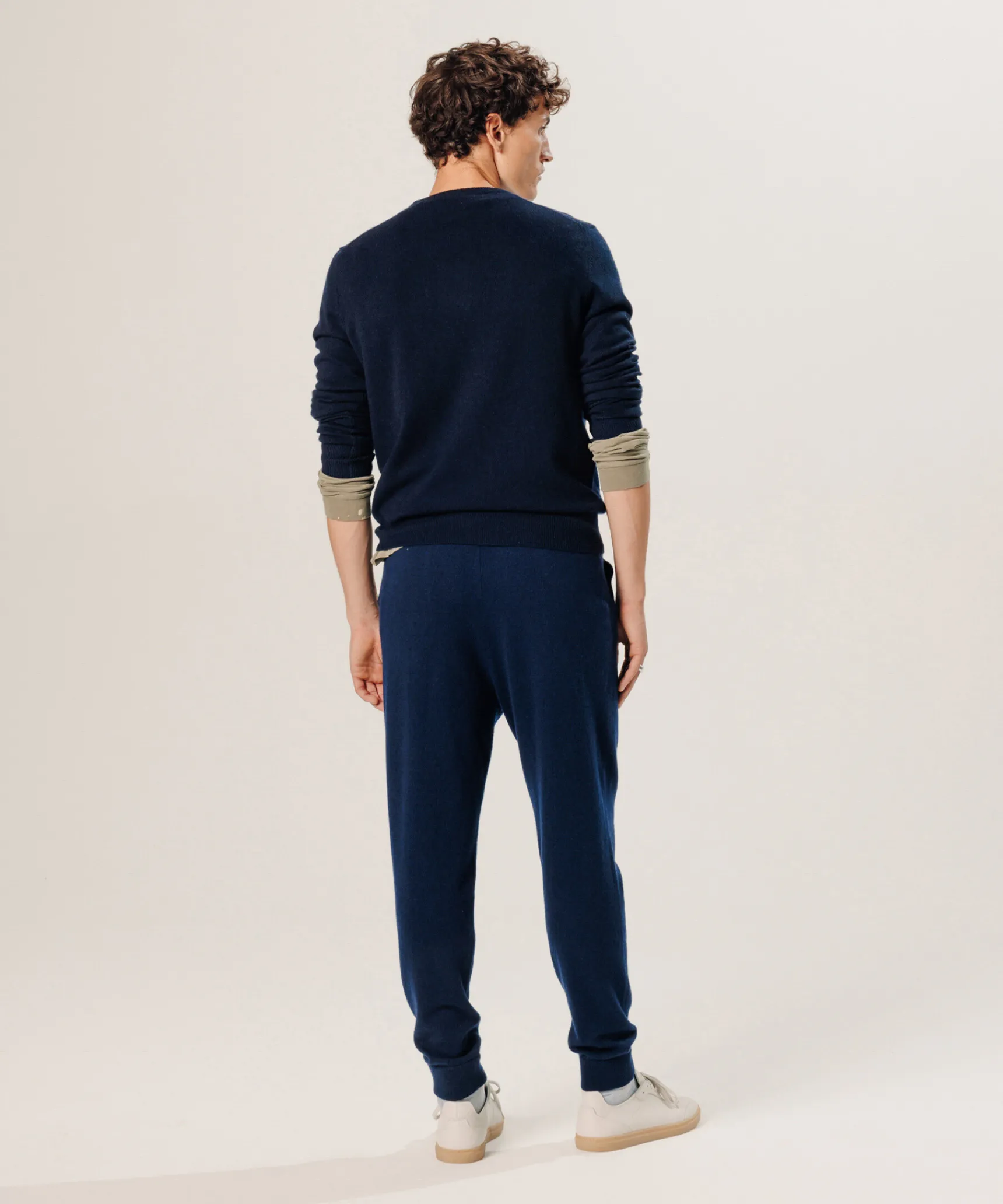 Discount Rodier Pull col rond en cachemire bleu nuit