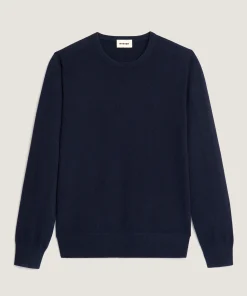 Discount Rodier Pull col rond en cachemire bleu nuit