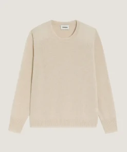 Online Rodier Pull col rond en cachemire beige