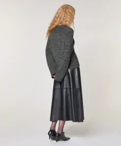 New Rodier Pull col rond en grosse maille chiné gris chiné