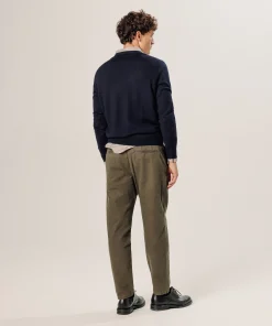 Best Rodier Pull col rond en laine mérinos bleu nuit