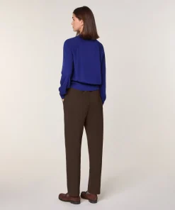 Sale Rodier Pull col rond en laine mérinos bleu océan