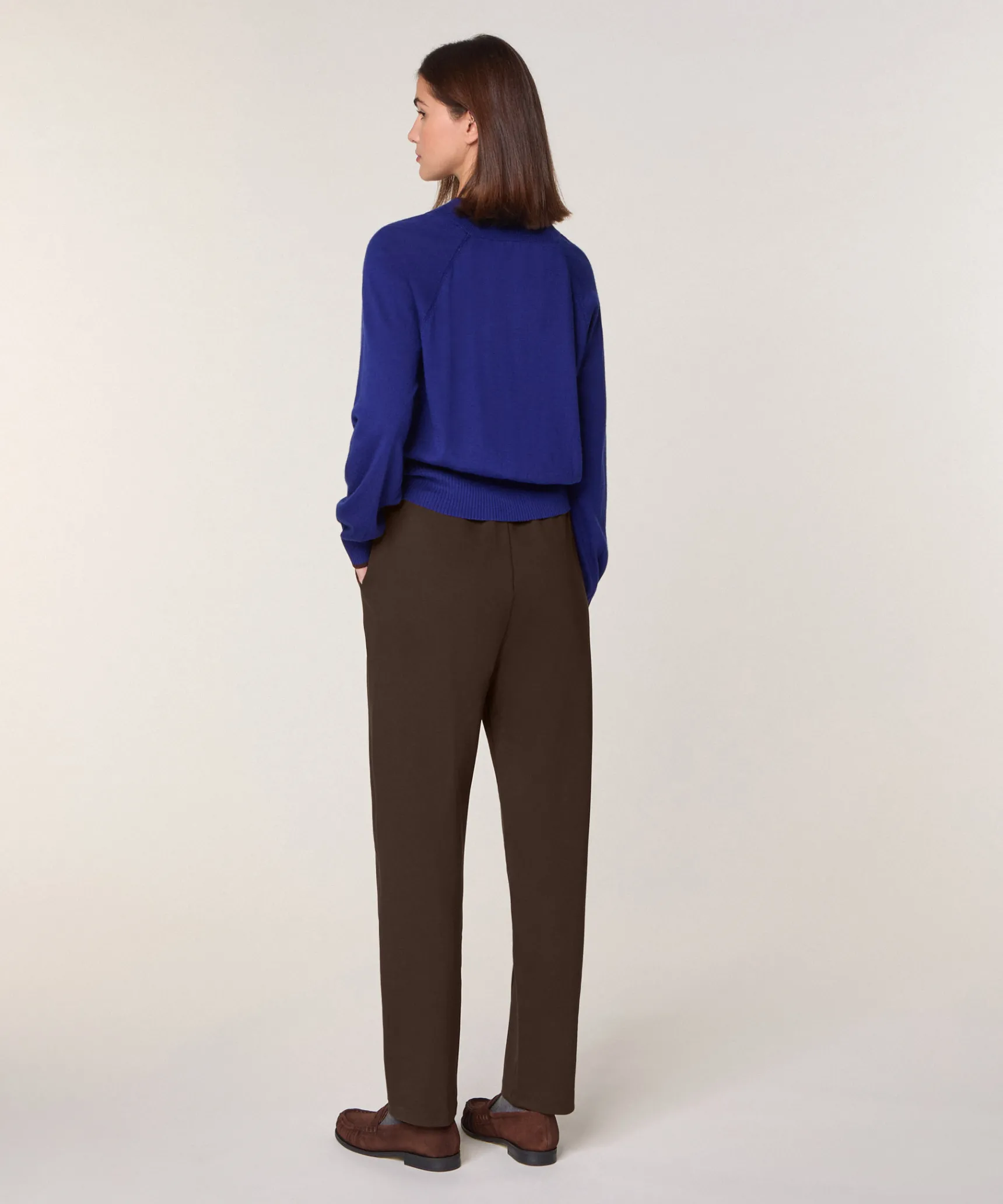 Sale Rodier Pull col rond en laine mérinos bleu océan