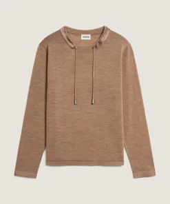Sale Rodier Pull col rond en laine mérinos beige ficelle