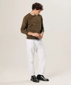 Sale Rodier Pull col rond en laine mérinos marron écorce