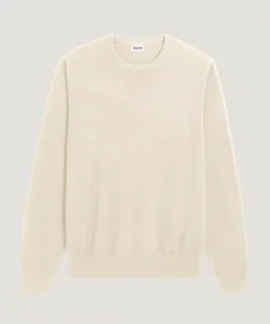 Rodier Pull col rond en laine mérinos blanc écru