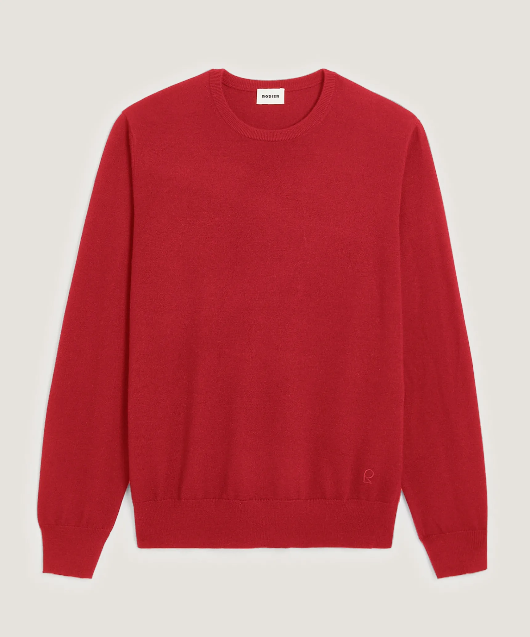 Online Rodier Pull col rond en laine mérinos rouge