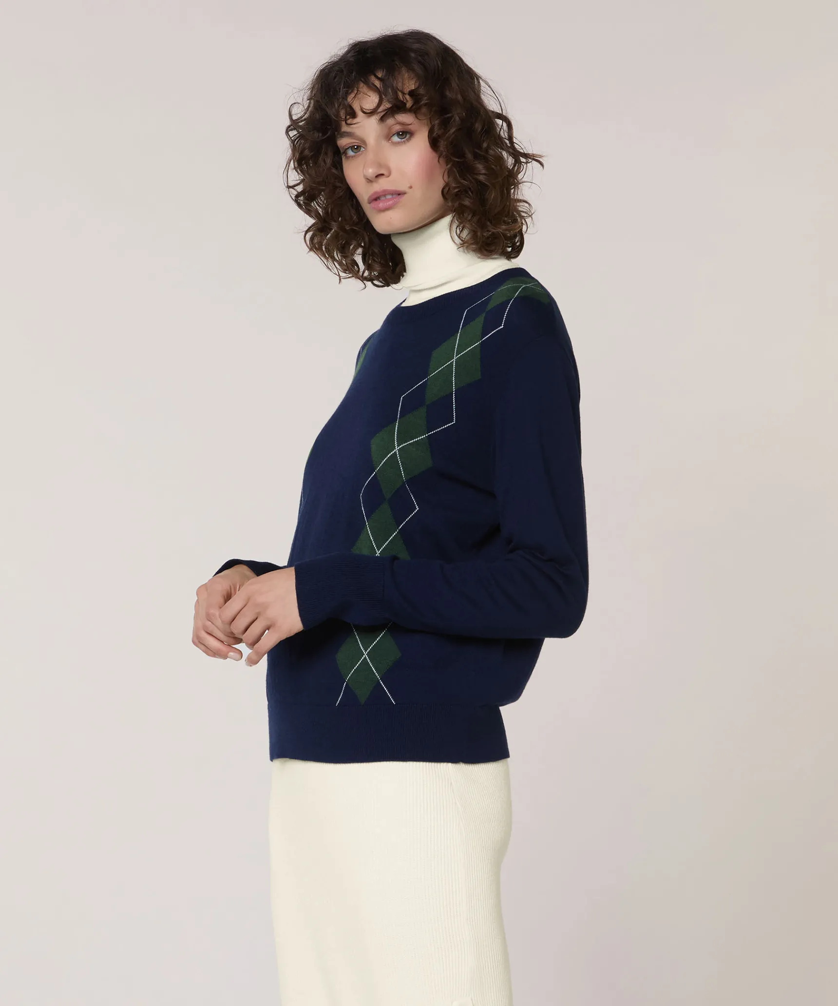 Sale Rodier Pull col rond jacquard bleu marine