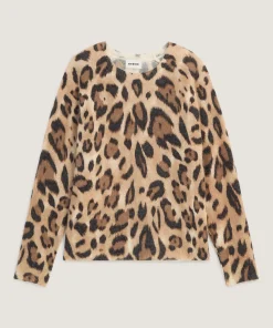 Discount Rodier Pull col rond léopard