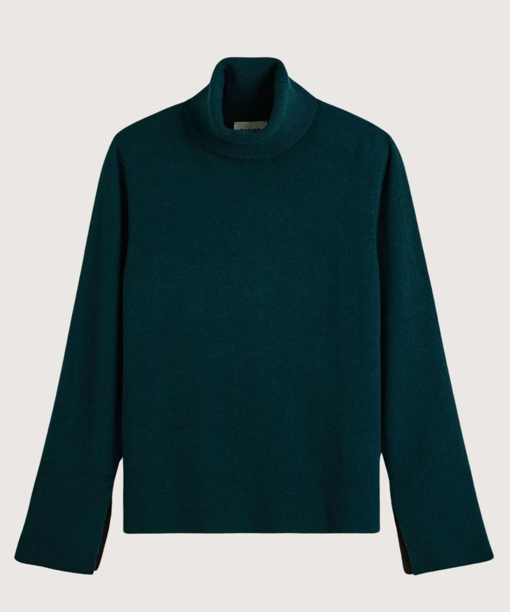 Online Rodier Pull col roulé en cachemire vert canard