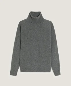 Discount Rodier Pull col roulé en cachemire gris moyen