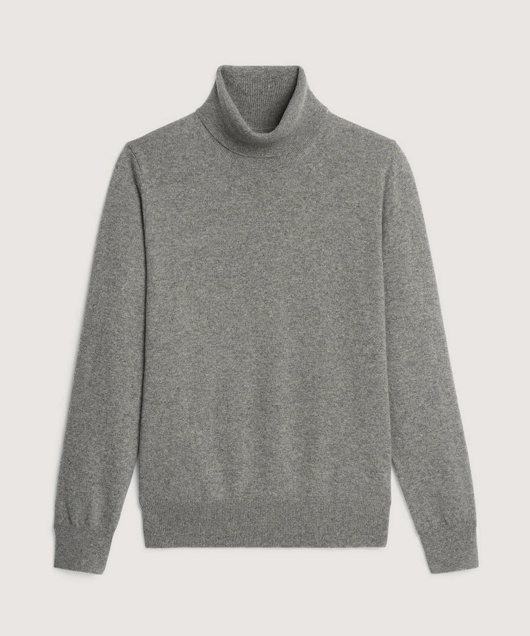 Clearance Rodier Pull col roulé en cachemire gris moyen