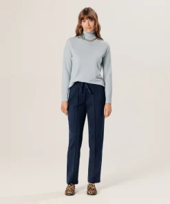 Sale Rodier Pull col roulé en cachemire bleu ciel