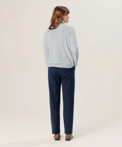 Sale Rodier Pull col roulé en cachemire bleu ciel