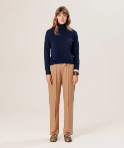 Online Rodier Pull col roulé en cachemire bleu nuit