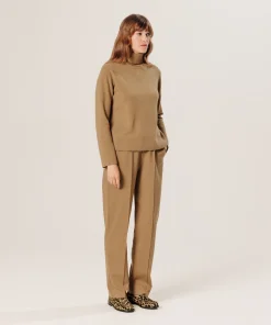Discount Rodier Pull col roulé en cachemire marron camel