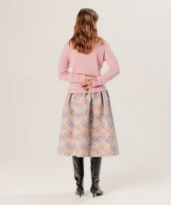 Sale Rodier Pull col roulé en cachemire rose poudre